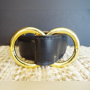 W. Kleinberg Black Belt S/32 USA Made Gold O-Ring Buckle